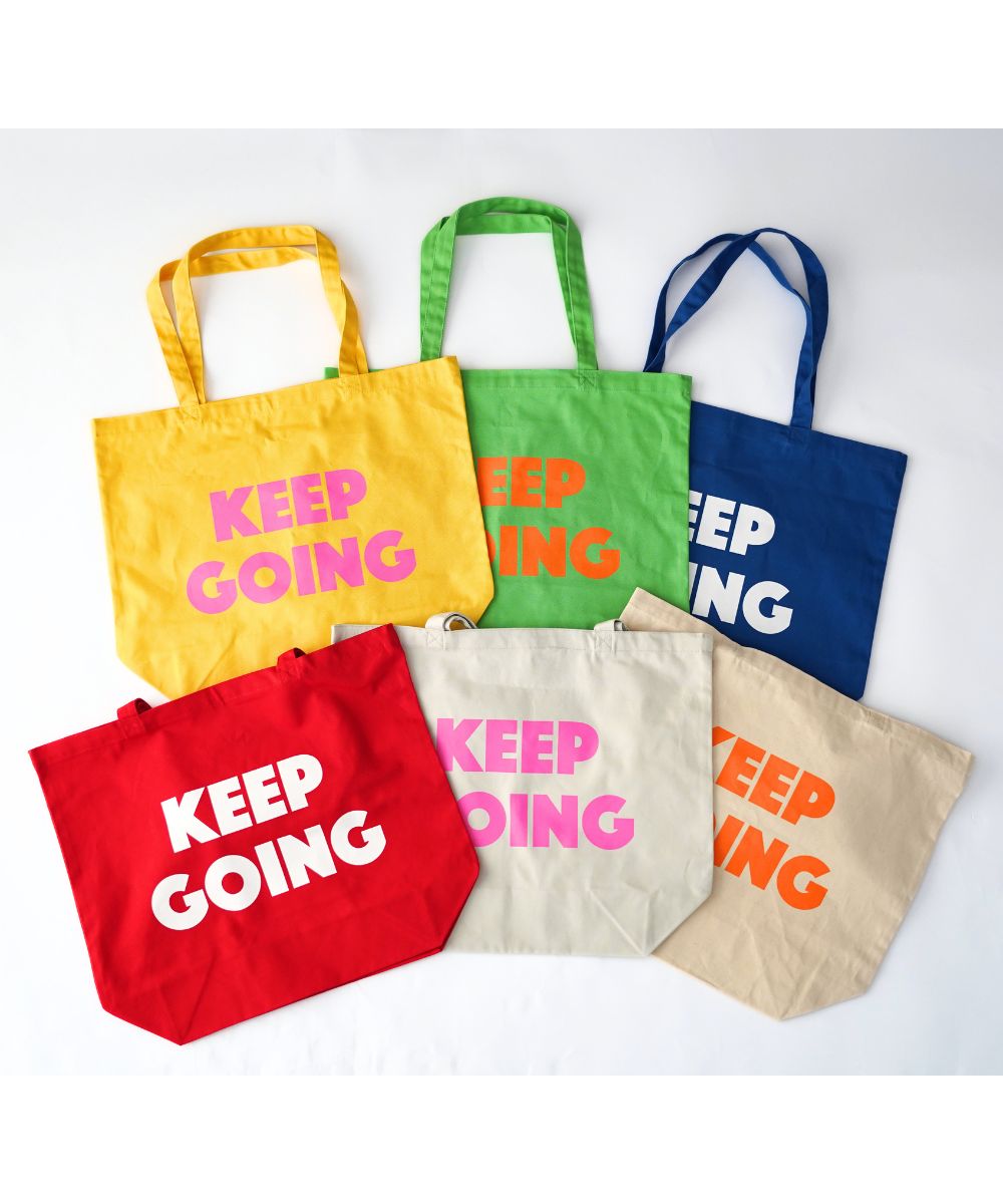 キャンバストートバッグL”KEEP GOING”